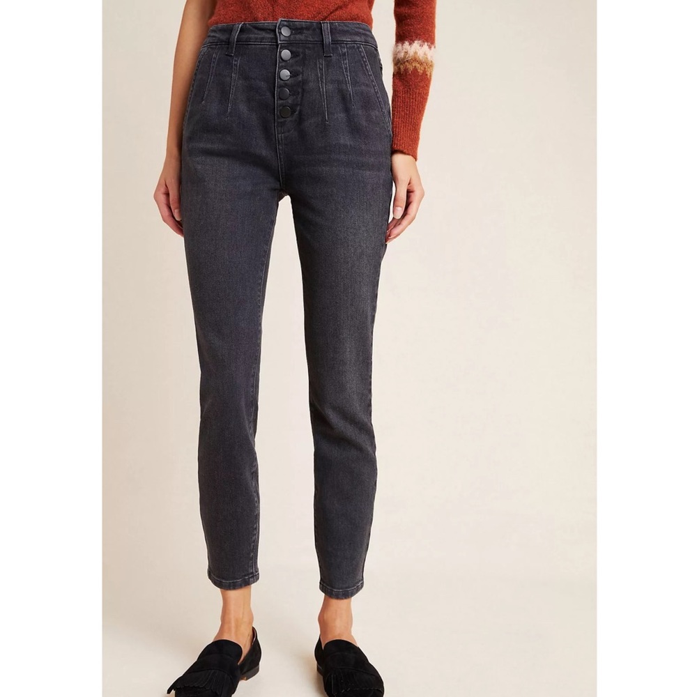Anthropologie Pilcro and the Letterpress Pleated High-Rise Skinny Jeans
